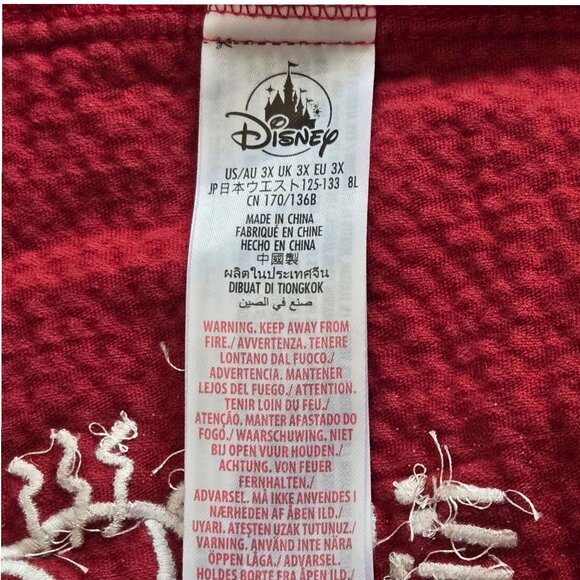 Disney Turning Red Panda Womens 3XL Corduroy Mini Skirt Embroidery Snap Front - Picture 11 of 12